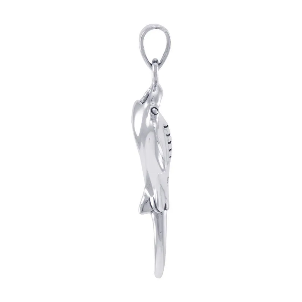 The World of the Magnificent Manta Ray ~ Sterling Silver Jewelry Pendant TPD4823