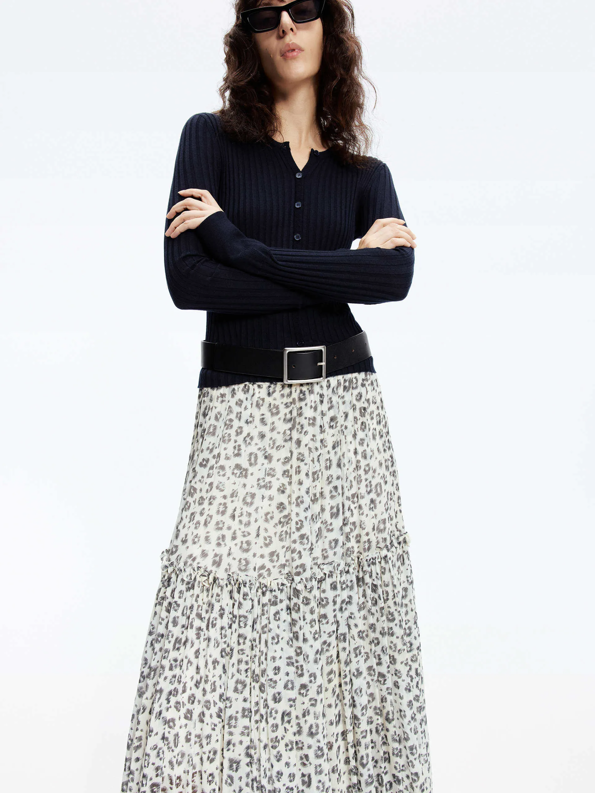 Trumpet Cuff Ribbed Sweater