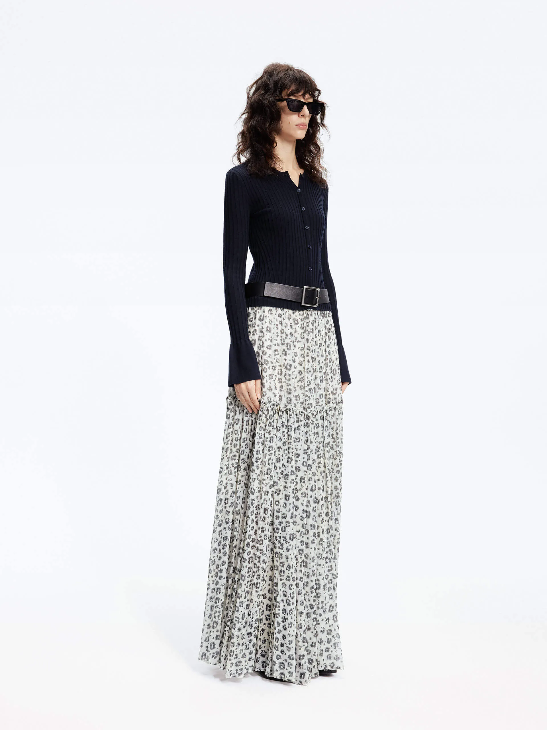 Trumpet Cuff Ribbed Sweater