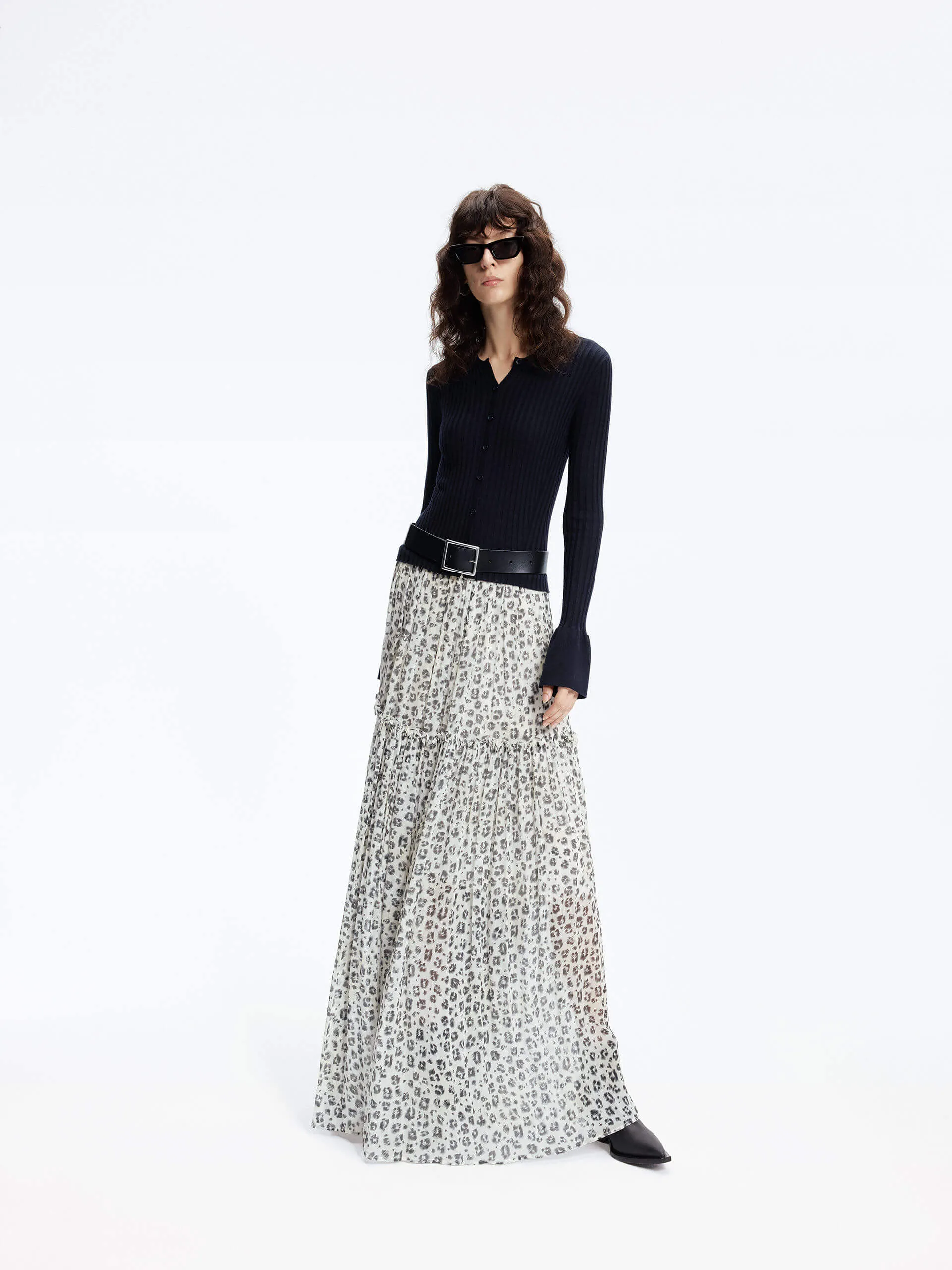 Trumpet Cuff Ribbed Sweater