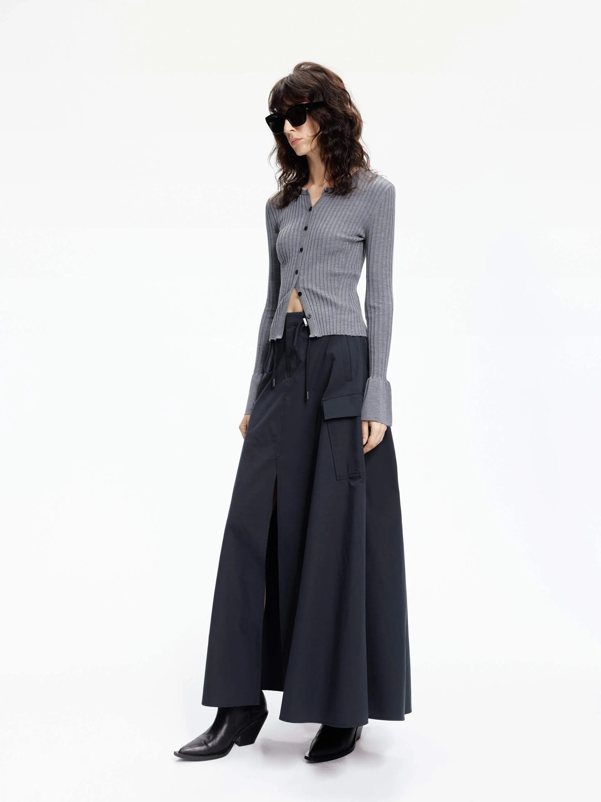 Trumpet Cuff Ribbed Sweater