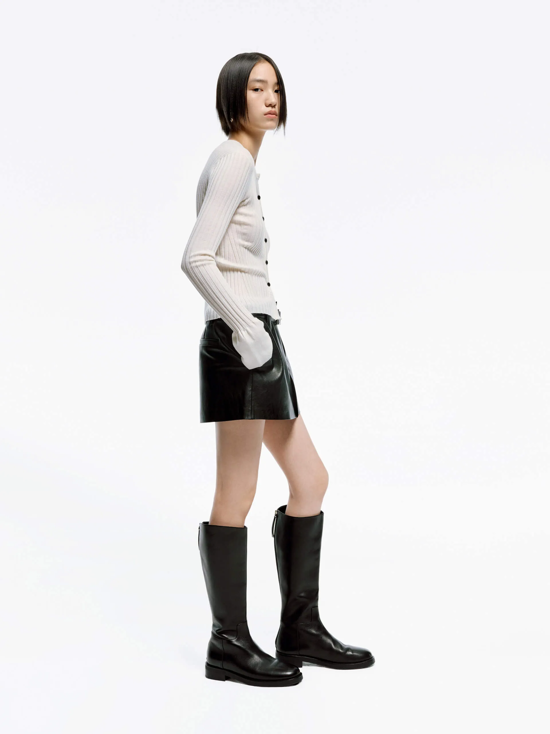 Trumpet Cuff Ribbed Sweater