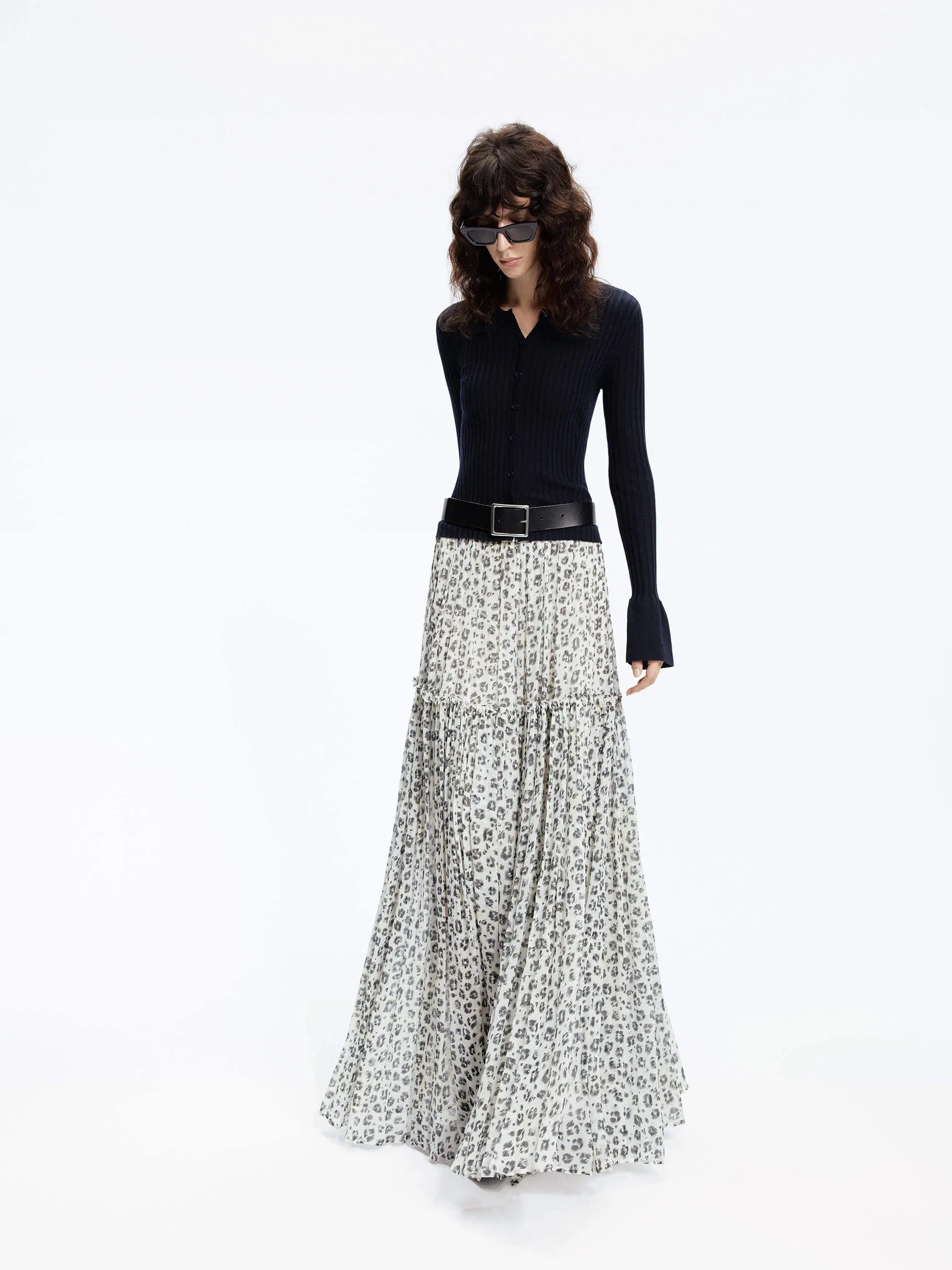 Trumpet Cuff Ribbed Sweater