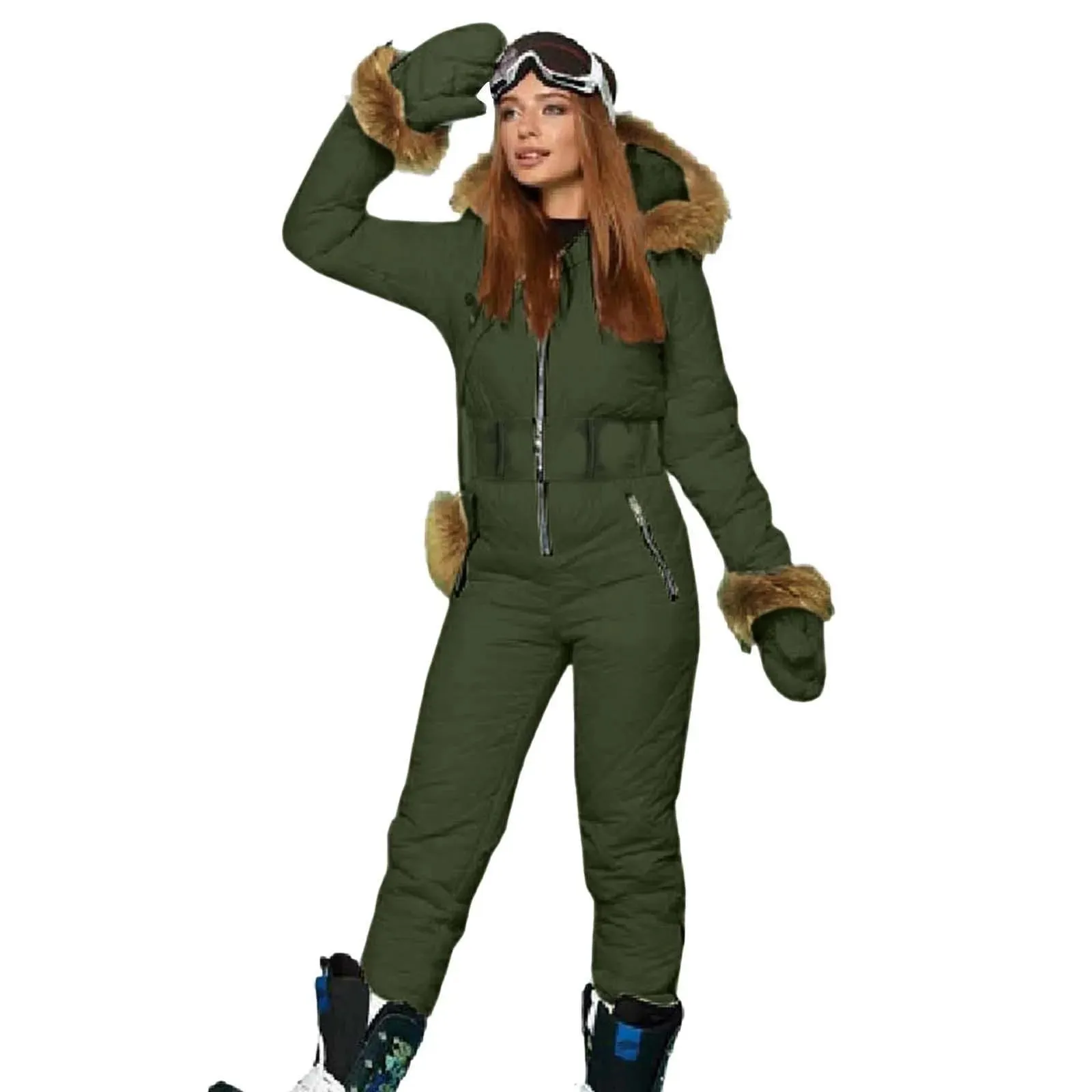 Winter Adventure Awaits Stay Warm and Stylish with Our Women's Hooded Ski Jumpsuit – Your Perfect Companion for Outdoor Sports