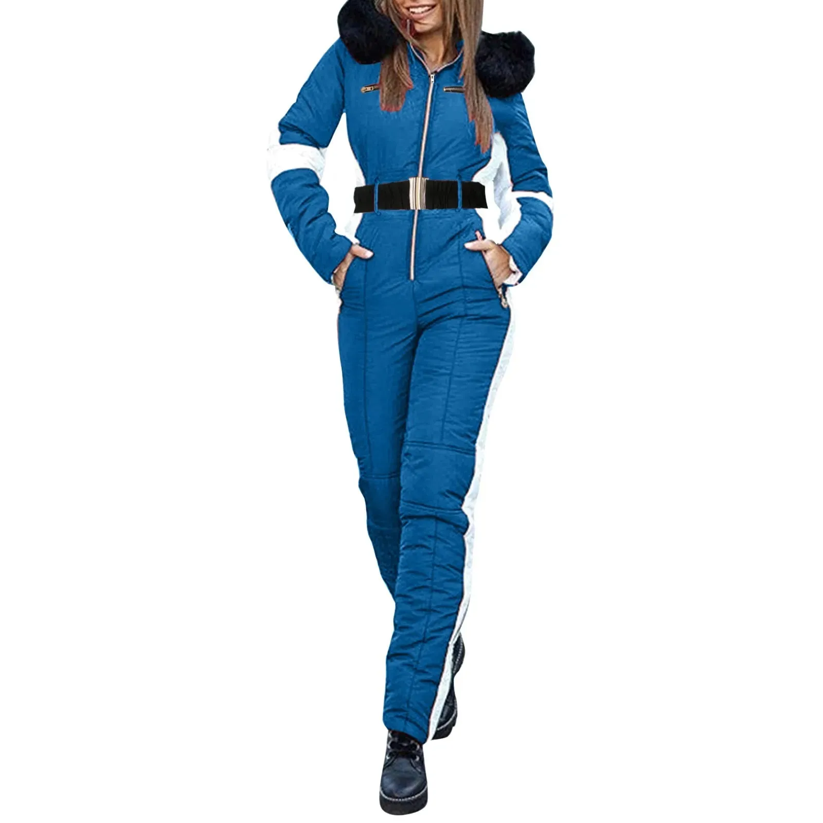 Winter Adventure Awaits Stay Warm and Stylish with Our Women's Hooded Ski Jumpsuit – Your Perfect Companion for Outdoor Sports