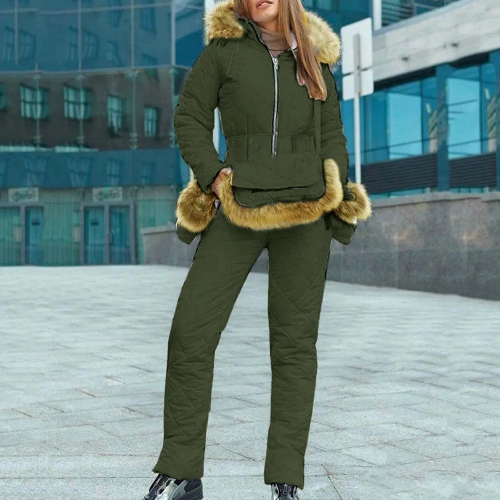 Winter Adventure Awaits Stay Warm and Stylish with Our Women's Hooded Ski Jumpsuit – Your Perfect Companion for Outdoor Sports