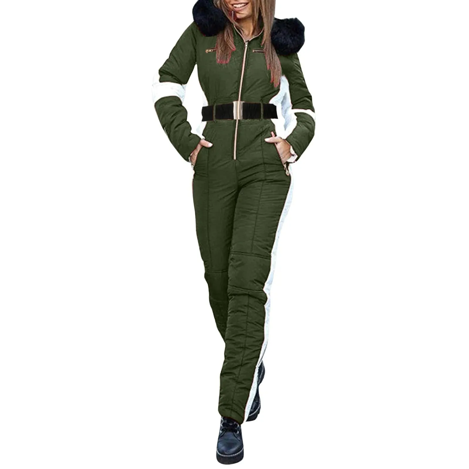 Winter Adventure Awaits Stay Warm and Stylish with Our Women's Hooded Ski Jumpsuit – Your Perfect Companion for Outdoor Sports